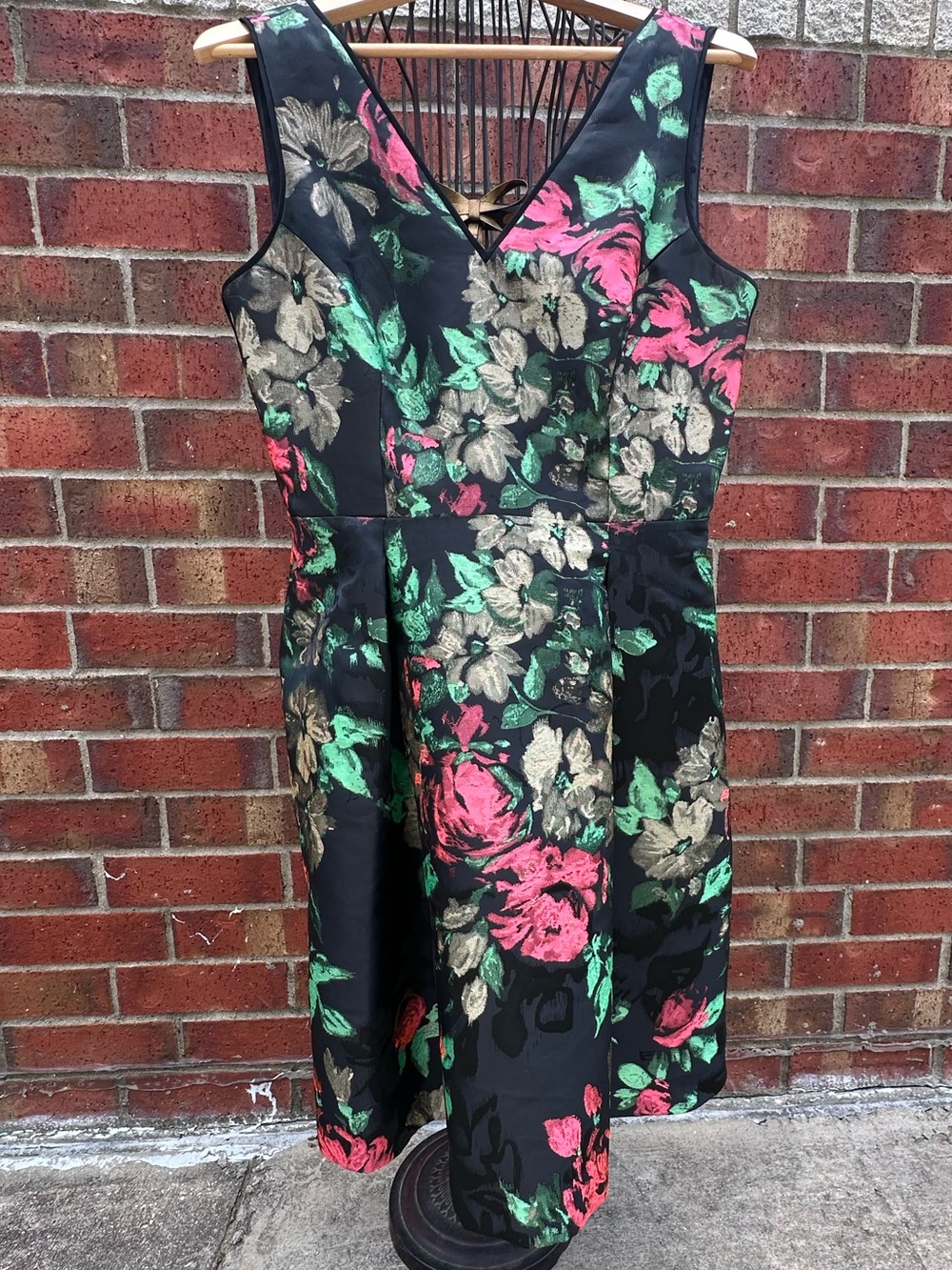 Ivanka Trump Dress Black Label Logo Tag Fit & Flare Dress Evening MIDI Cocktail